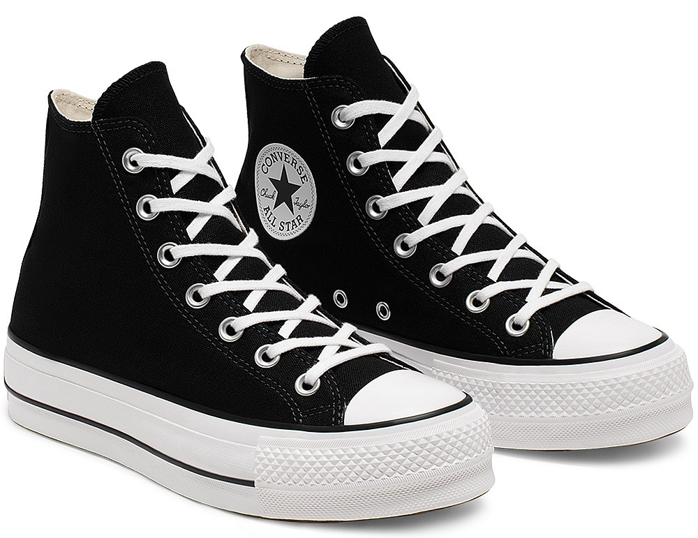 Ghete pentru damă Converse Chuck Taylor All Star Canvas Platform High Top Black 36.5