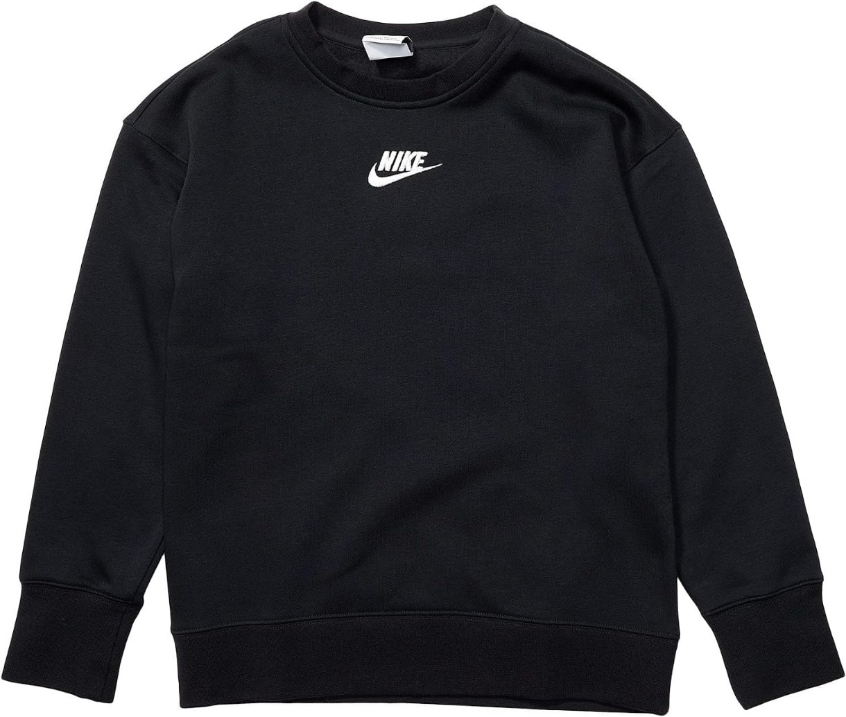 Hanorac pentru copii Nike G Nsw Club Flc Bf Crew Lbr Black/White, s.S