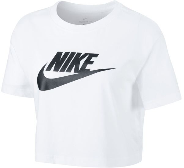 Женская футболка Nike W Nsw Tee Essntl Crp Icn Ftra White/Black, s.XS