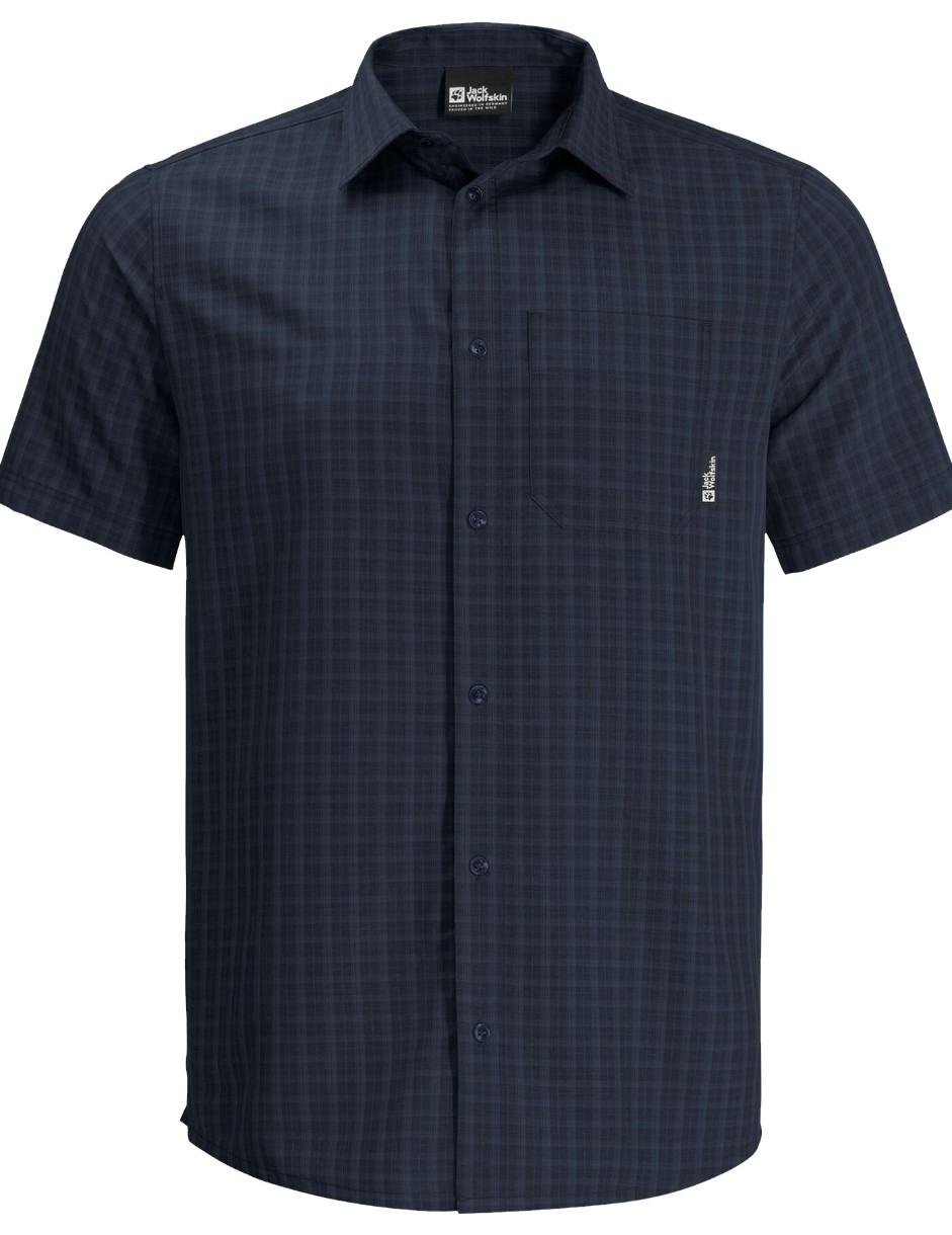 Мужская рубашка Jack Wolfskin El Dorado Shirt Men Night Blue Checks M