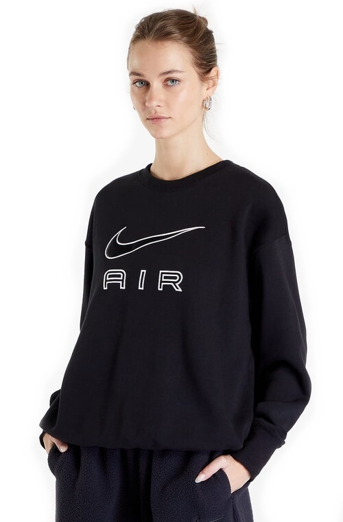 Hanorac damă Nike Sweater Sportswear Air Fleece Black/White, s.S