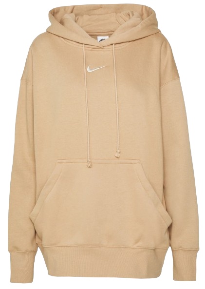 Женская толстовка Nike W Nsw Style Flc Po Hoodie Os Hemp/Sail, s.M