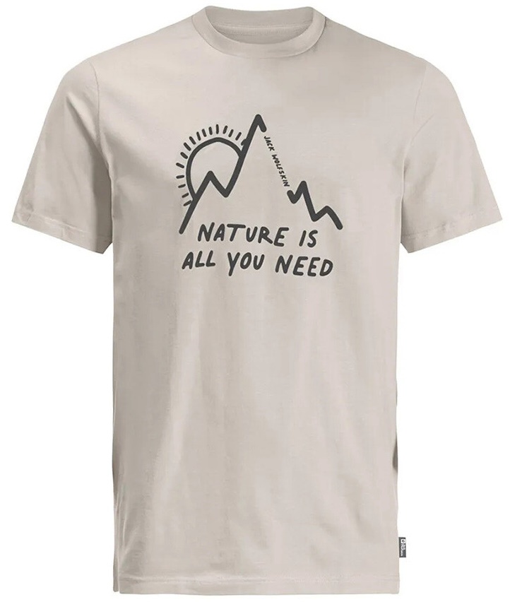 Tricou bărbătesc Jack Wolfskin Bergliebe T M Winter Pearl M