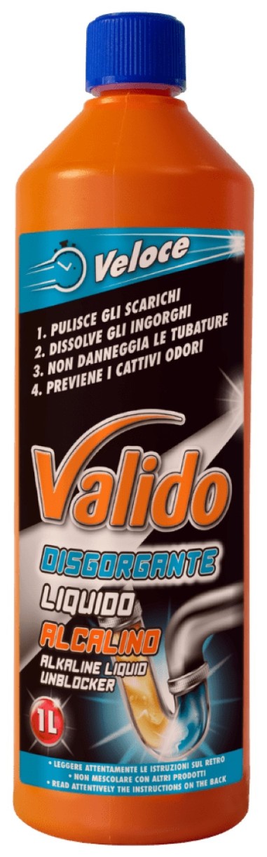 Средство для санитарных помещений Valido Alkaline Drain Remover 1L