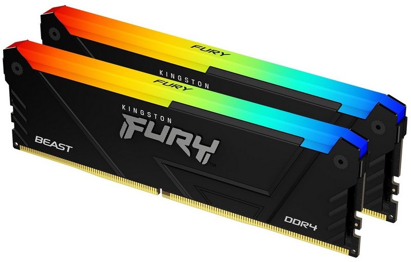 Оперативная память Kingston Fury Beast 16Gb DDR4-2666MHz Kit (KF426C16BB2AK2/16)
