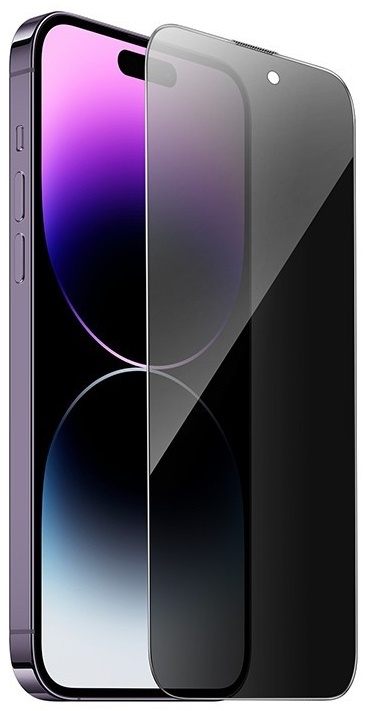 Sticlă de protecție pentru smartphone Hoco 9D Large Arc Dustproof Anti-spy Glass for iP15 Pro (A34 Plus) Black