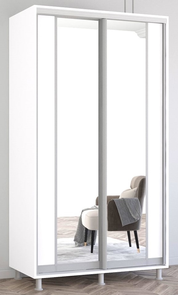 Dulap cu uşi glisante Mobildor-Lux Aron 110x240 (8681 Alb Briliant) K2