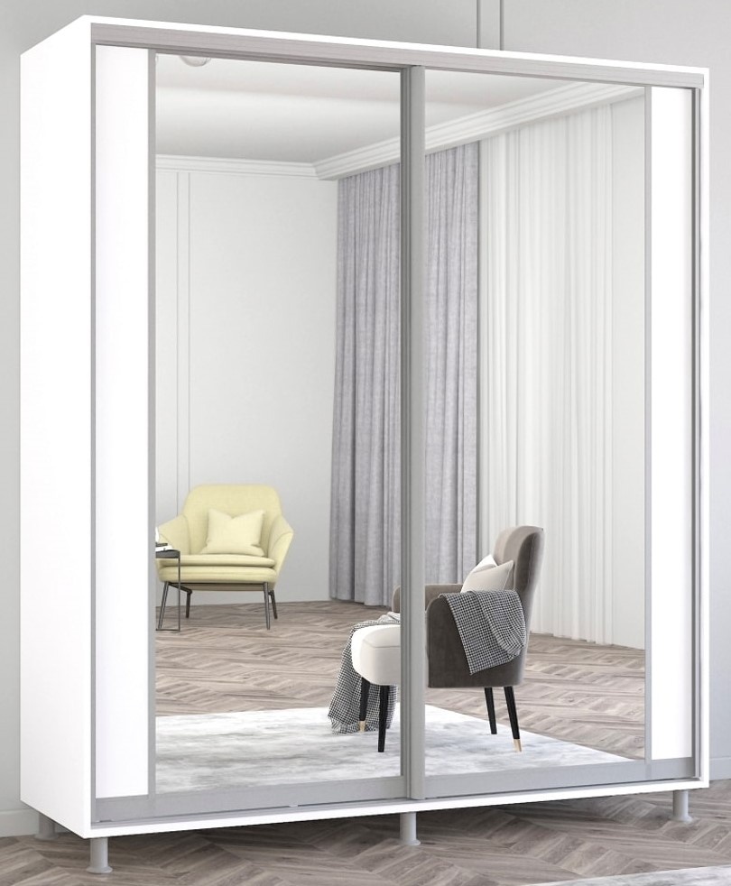 Шкаф-купе Mobildor-Lux Aron 200x230 (8681 Alb Briliant) K2