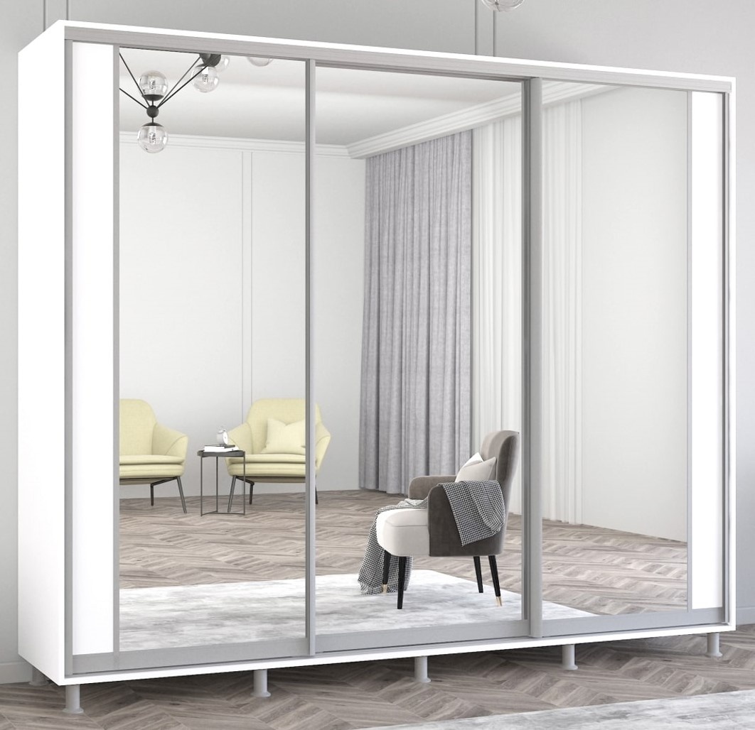 Шкаф-купе Mobildor-Lux Aron 260x230 (8681 Alb Briliant) K2
