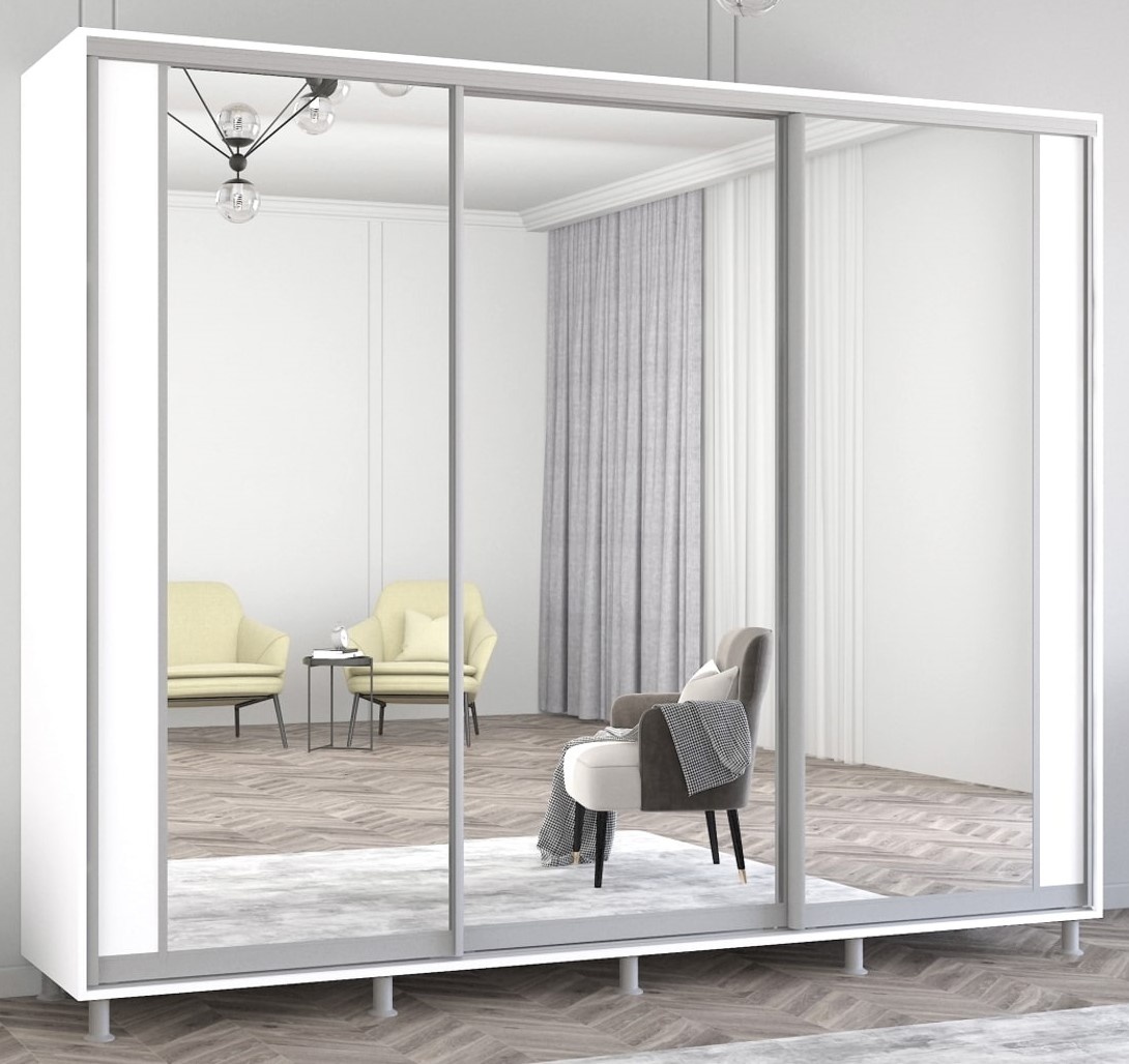 Dulap cu uşi glisante Mobildor-Lux Aron 270x220 (8681 Alb Briliant) K2