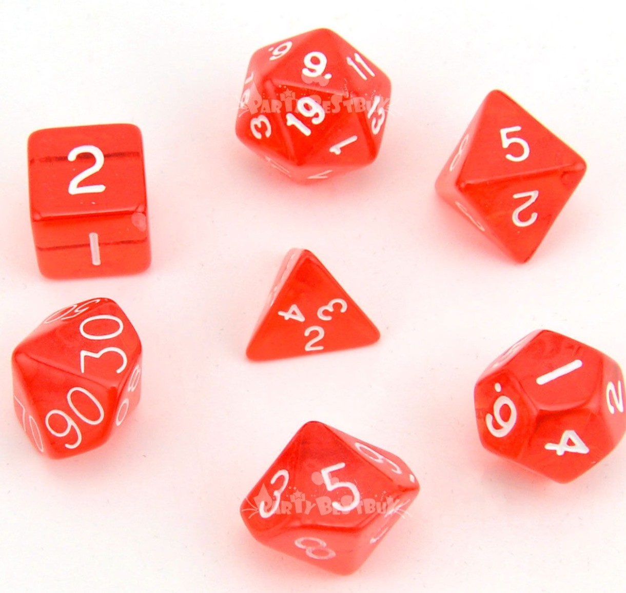 Набор кубиков Games 7 Days Pearl 7 Dice Set - Red (g7dpearl03)