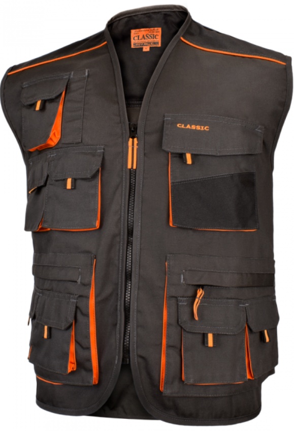 Vesta Art.MaSter Classic Vest Steel/Black/Orange 50