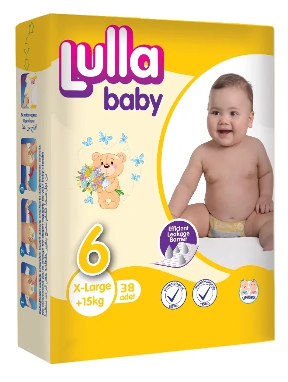Подгузники Lulla Baby Extra Large 6/38pcs