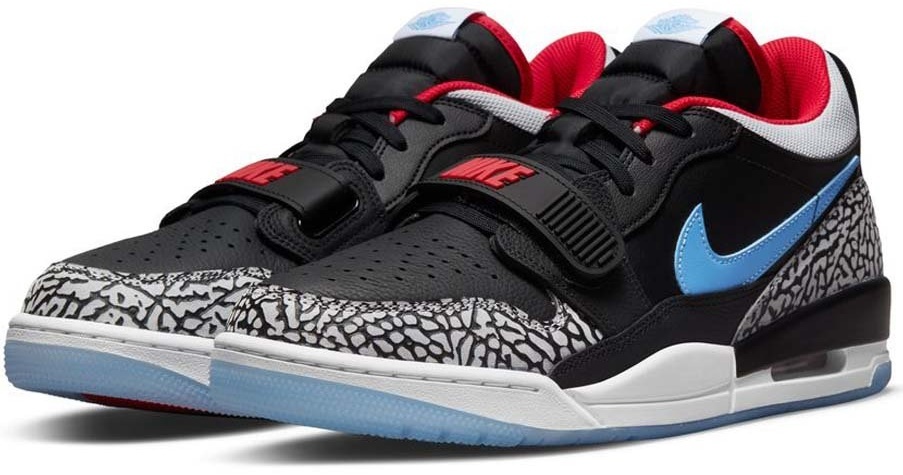Кроссовки мужские Nike Air Jordan Legacy 312 Low Black/Valor Blue/University Red/Wolf Gray, s.44