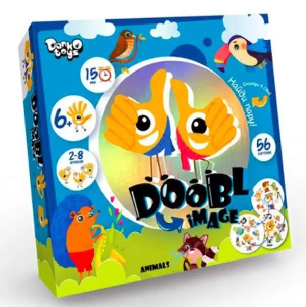 Joc educativ de masa Danko Toys Доббль Картинки Animals (DBI-01-03)