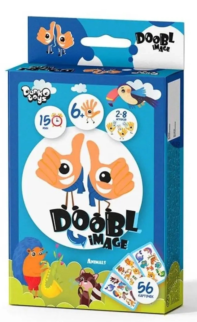 Joc educativ de masa Danko Toys Доббль Картинки Animals (DBI-02-03)