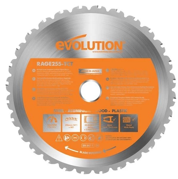 Disc de tăiere Evolution RAGEBLADE255M