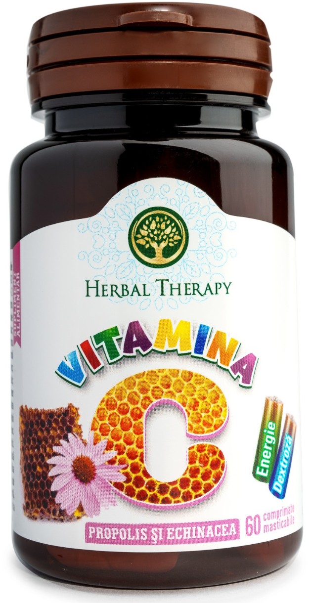 Витамины Herbal Therapy Vitamina C Propolis & Echinacea 100mg 60tab