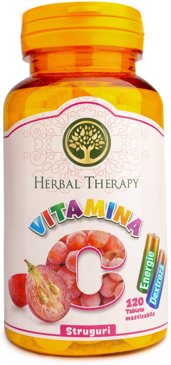 Витамины Herbal Therapy Vitamina C 100mg 120tab Grape