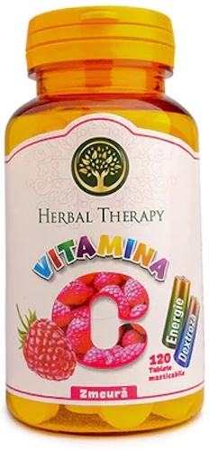 Витамины Herbal Therapy Vitamina C 100mg 120tab Raspberries