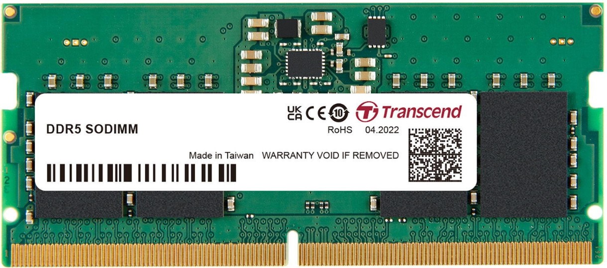 Оперативная память Transcend JetRam 8Gb DDR5-4800MHz SODIMM (JM4800ASG-8G)