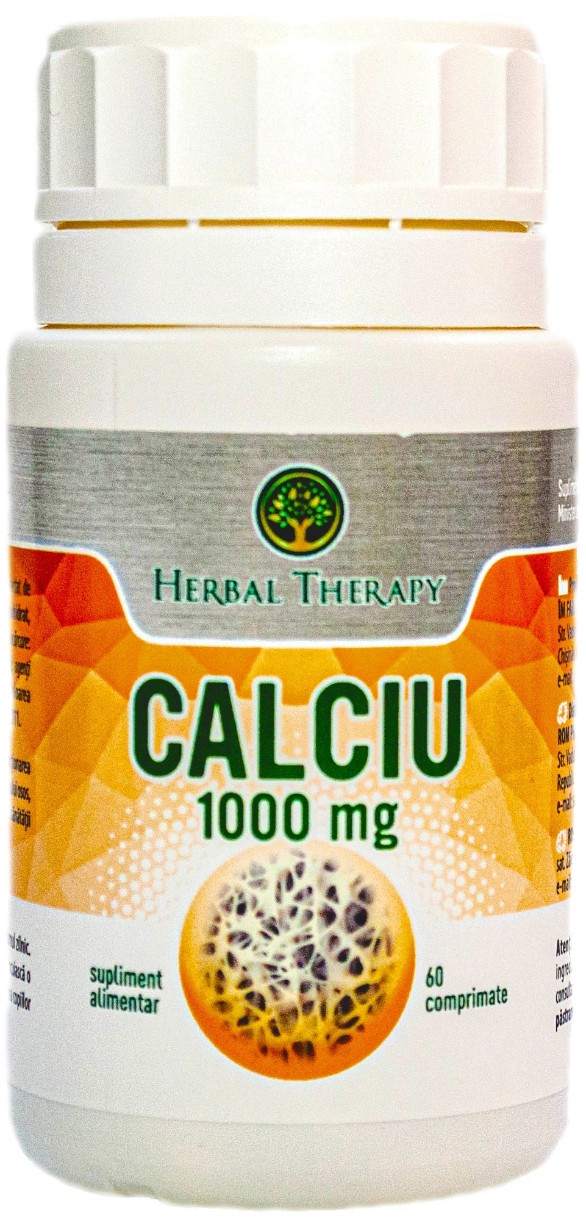 Vitamine Herbal Therapy Calciu 1000mg 60tab