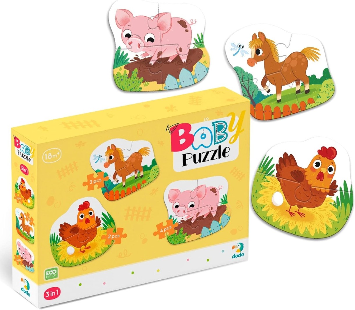 Puzzle Dodo 3in1 A day on the farm (300394)