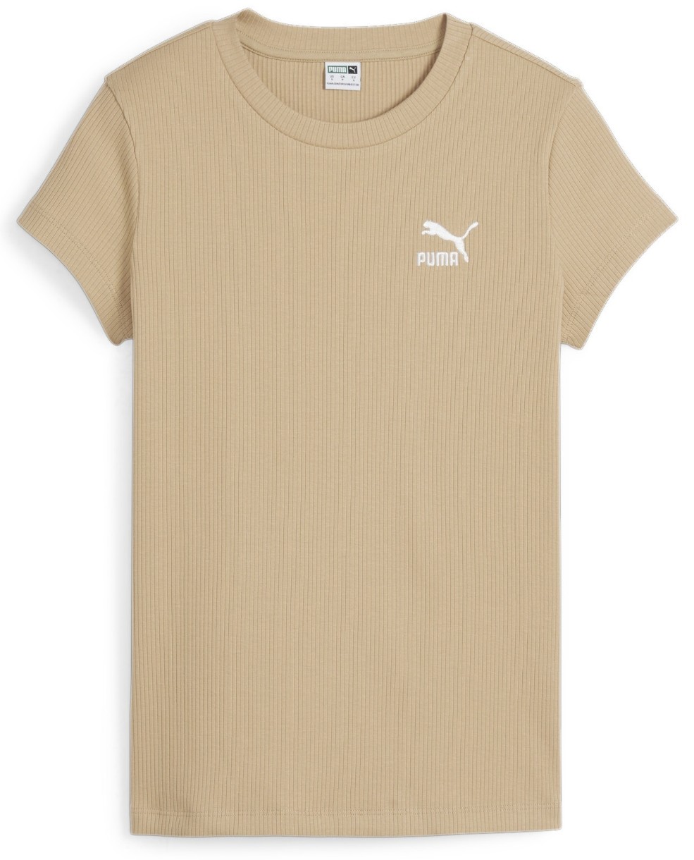 Женская футболка Puma Classics Ribbed Slim Tee Prairie Tan XS