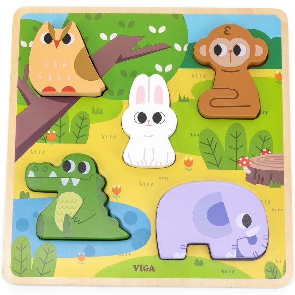 Puzzle Viga 5 Лесные животные (44663)