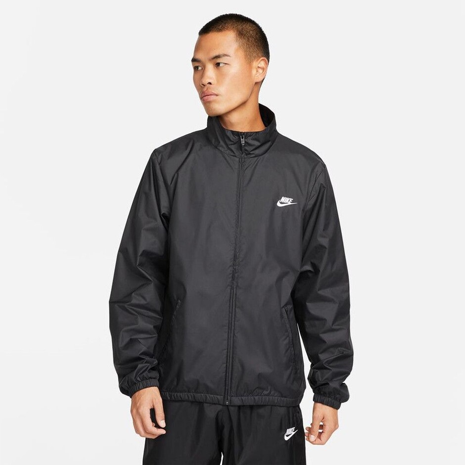 Мужская ветровка Nike M Nk Club+ Wvn Mcf Jkt Black/White, s.M