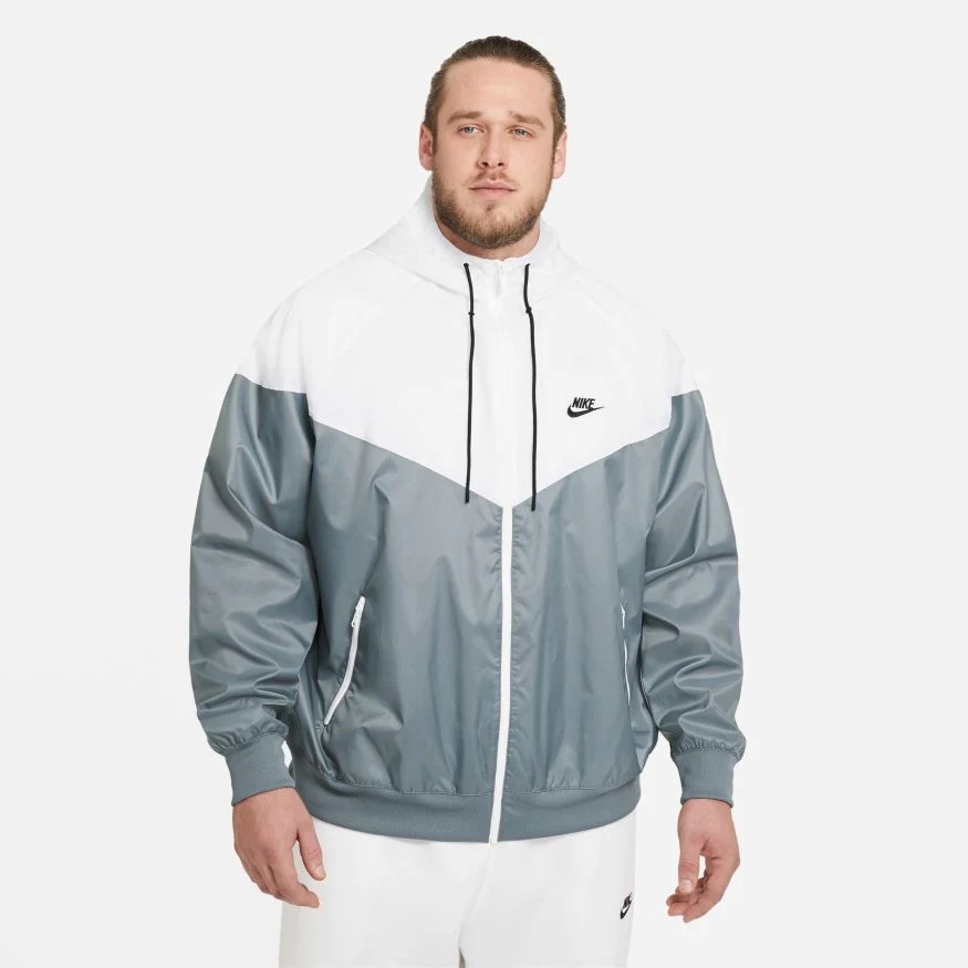 Мужская ветровка Nike Sportswear Heritage Essentials Windrunner Smoke Grey/White/Black, s.XXL
