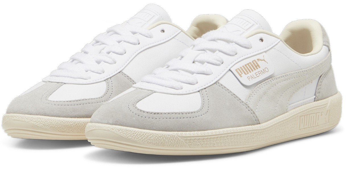 Ghete pentru bărbați Puma Palermo Lth Puma White/Cool Light Gray/Sugared Almond 43