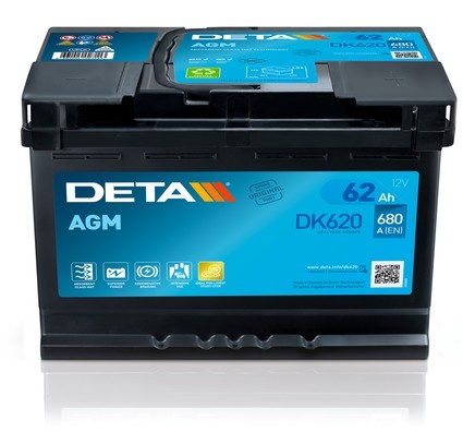 Автомобильный аккумулятор Deta DK620