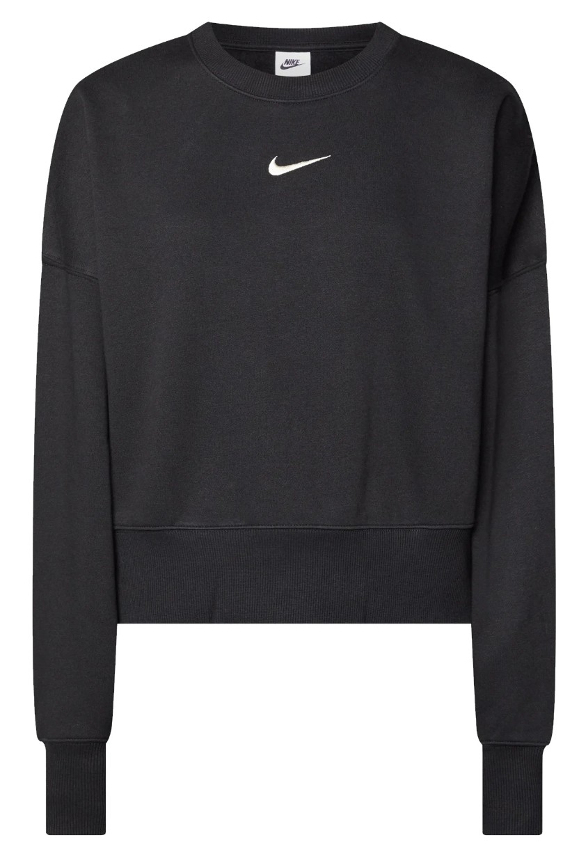 Hanorac damă Nike W Nsw Style Flc Crew Oos Black/Sail, s.XS