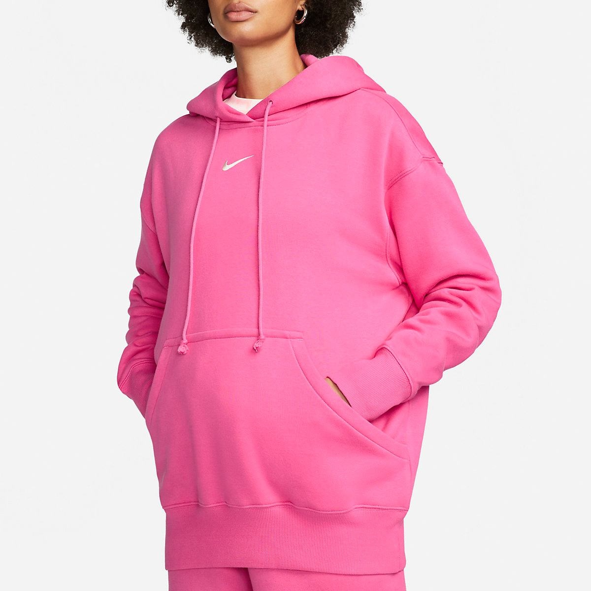 Женская толстовка Nike W Nsw Style Flc Po Hoodie Os Pink S