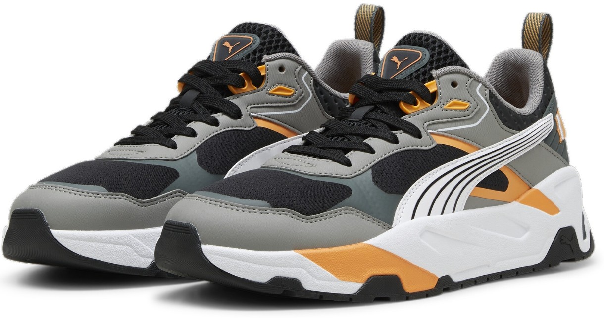 Adidași pentru bărbați Puma Trinity Desert Road Puma Black/White/Stormy Slate/Clementine 46