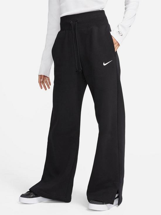 Женские спортивные штаны Nike W Nsw Phnx Flc Hr Pant Wide Black/Sail, s.XL