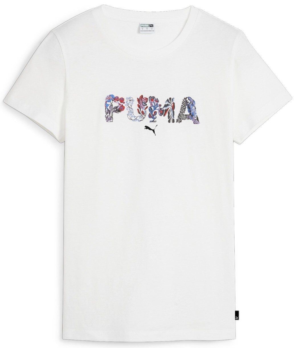 Женская футболка Puma Graphics Shape Of Flora Tee Puma White L