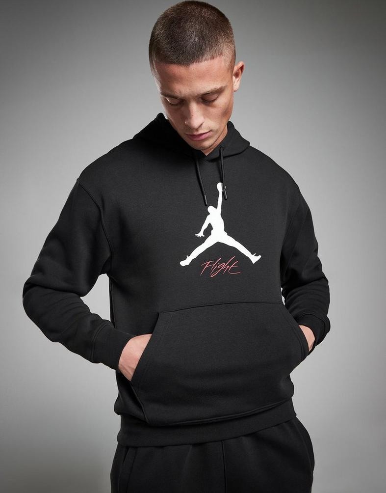 Hanorac pentru bărbați Nike M Jordan Ess Flc Baseline Hoodie Black L