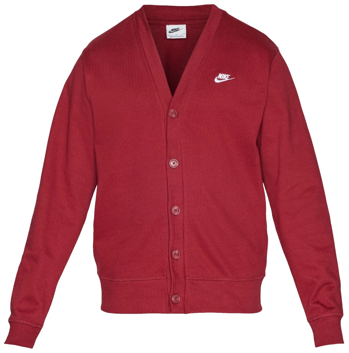 Мужской кардиган Nike M Nk Club Fairway Cardigan Team Red/White, s.XL
