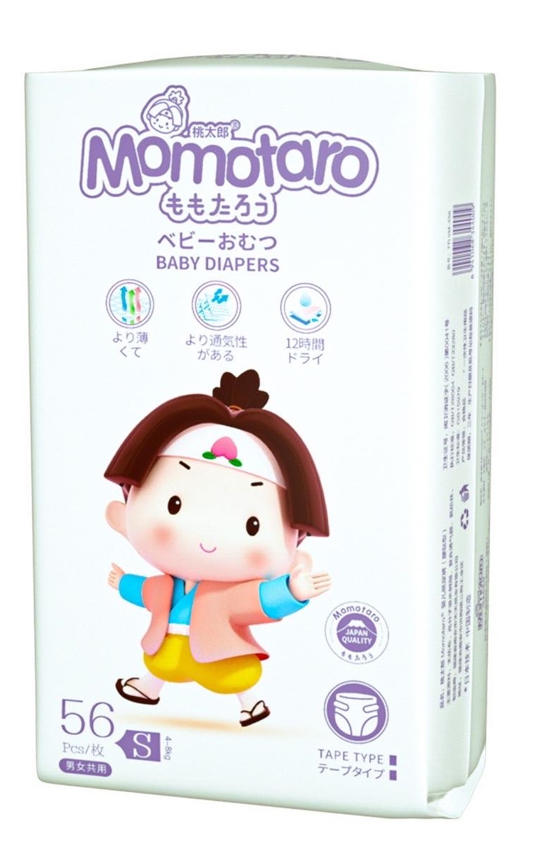 Подгузники Momotaro S 4-8kg 56