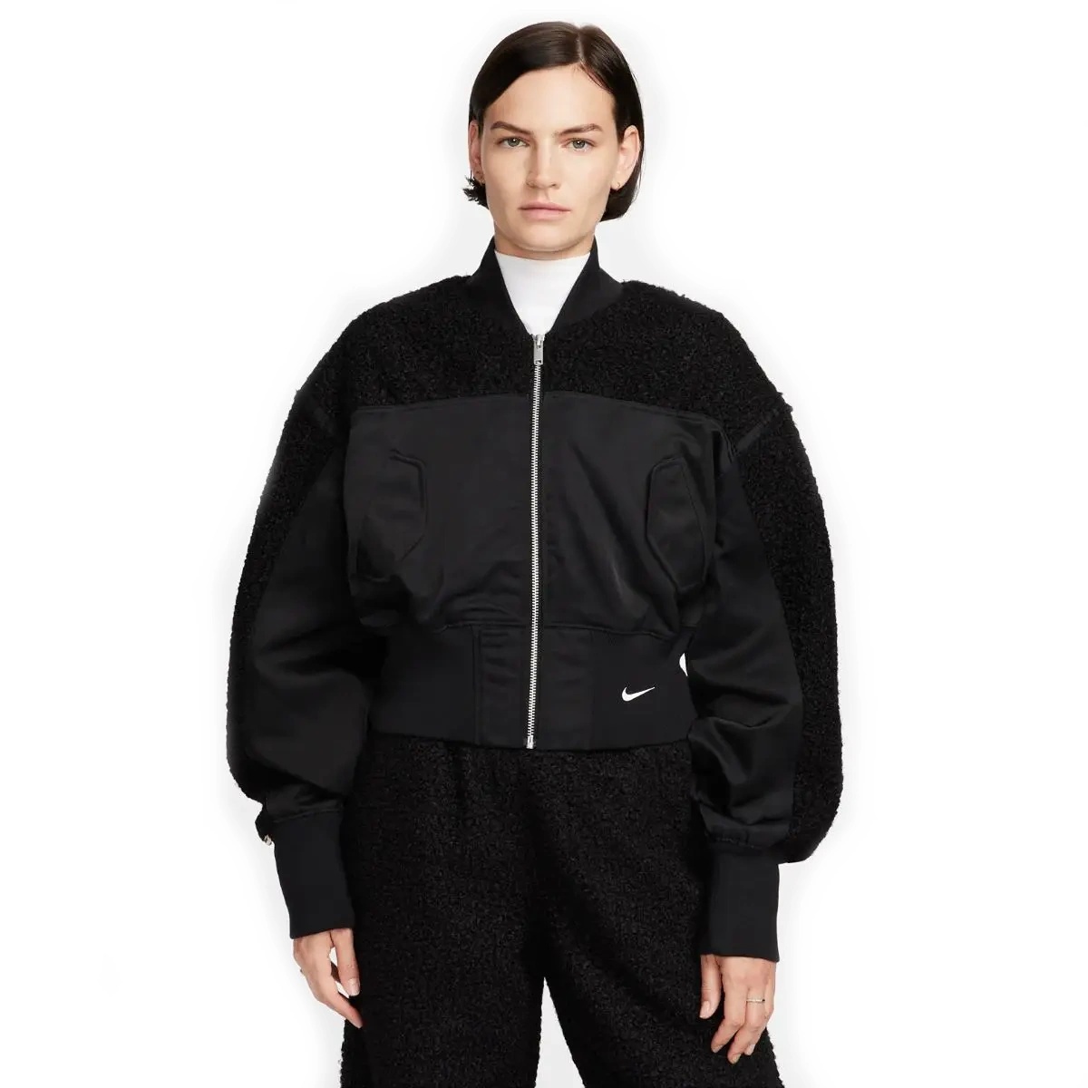 Jachetă damă Nike W Nsw Clcctn Shrpa Bmbr Mbrshp Black XS
