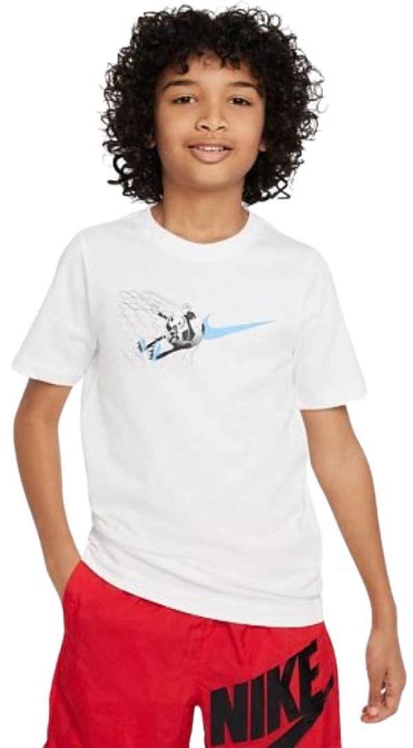Tricou pentru copii Nike K Nsw Tee Soccer Ball Fa23 White M