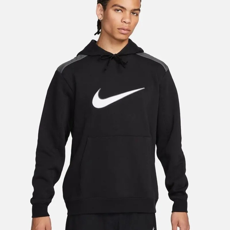 Hanorac pentru bărbați Nike M Nsw Sp Flc Hoodie Bb Black/Iron Grey, s.M