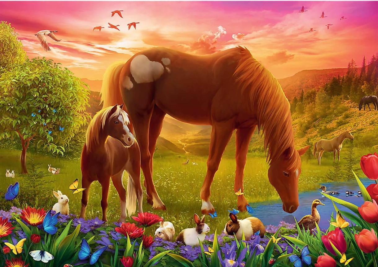 Puzzle Trefl 500 Horses in the Meadow (37451)
