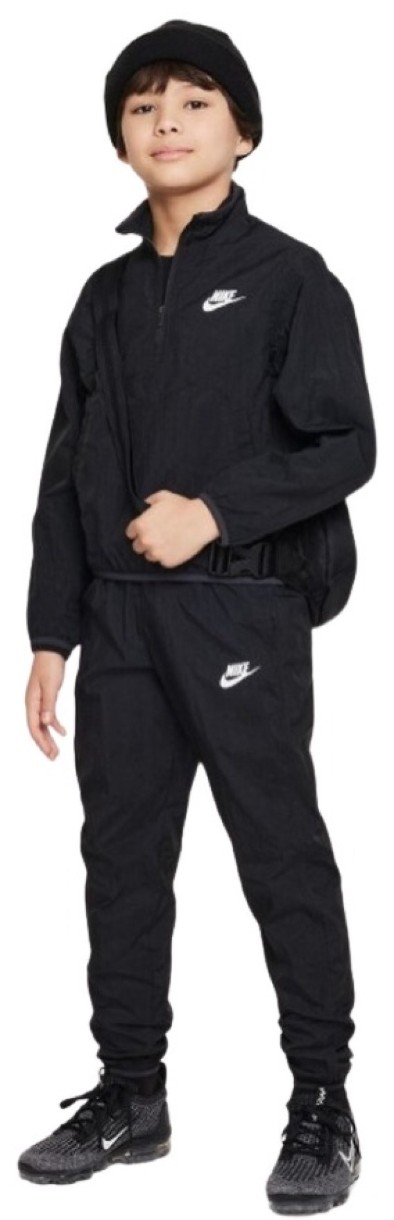 Costum sportiv pentru copii Nike K Nsw Tracksuit Wvn Qz Hbr Black L