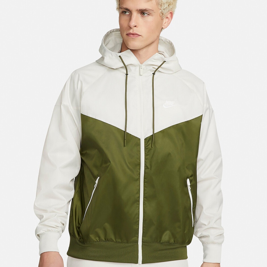 Мужская ветровка Nike Sportswear Heritage Essentials Windrunner Rough Green/Light Bone/White, s.M