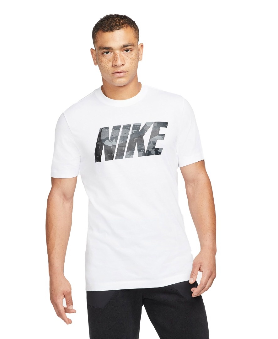 Tricou bărbătesc Nike Trainingsshirt Dri-Fit Camo Gfx White L
