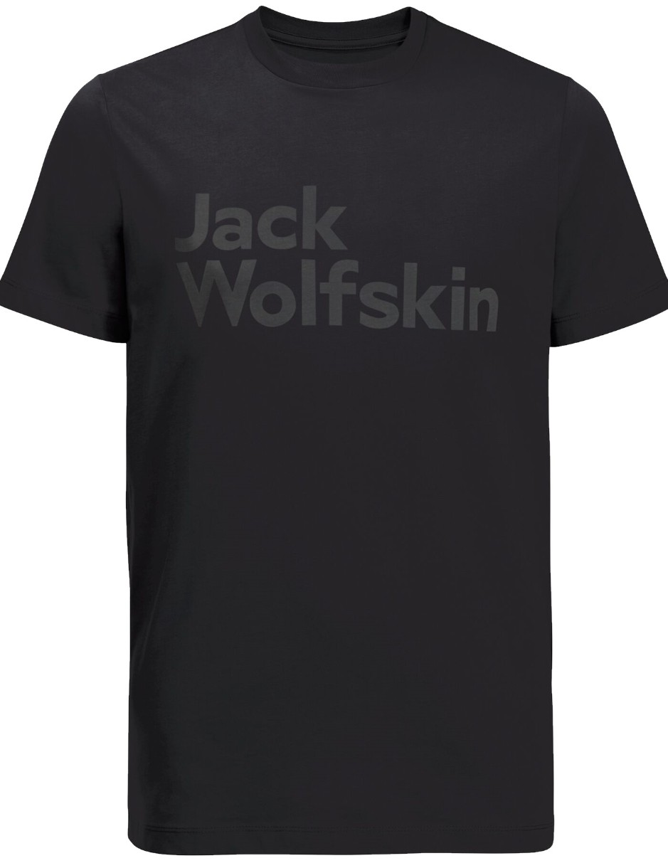 Мужская футболка Jack Wolfskin Essential Logo T M Black, s.L (18095916000)