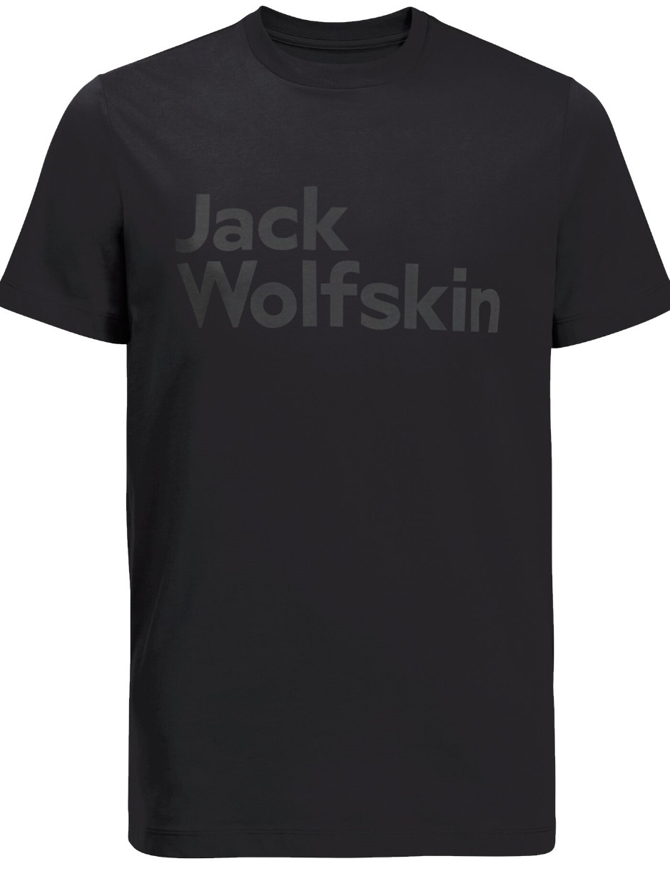 Tricou bărbătesc Jack Wolfskin Essential Logo T M Black XXL